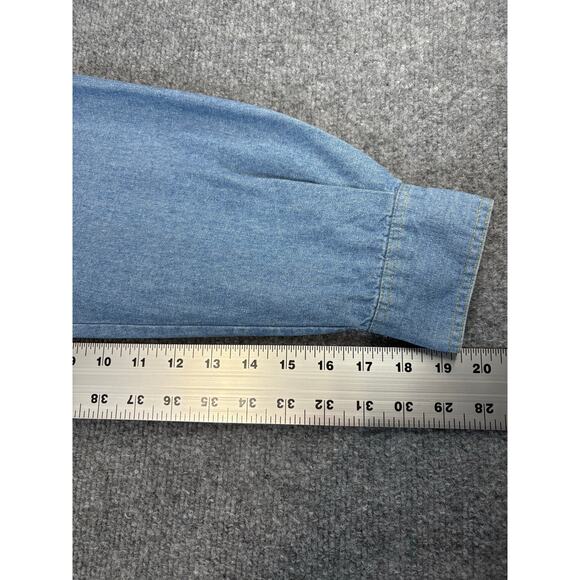 Versace Jeans Couture Light wash Denim Button down western Shirt Men's Size L - Picture 9 of 11